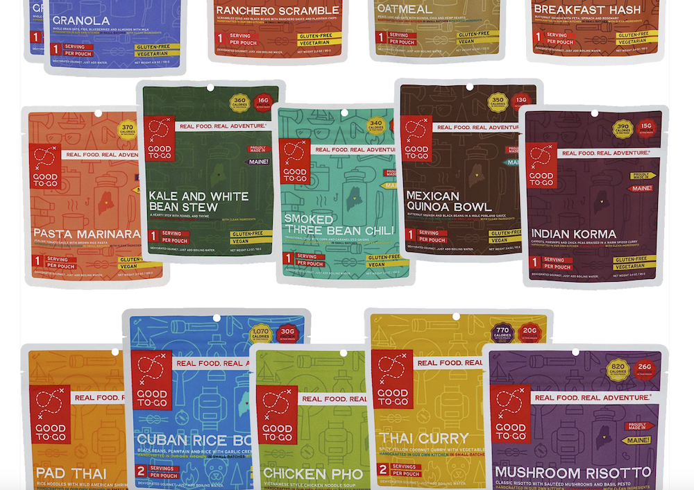 good to-go dehydrated meals in all of their variety