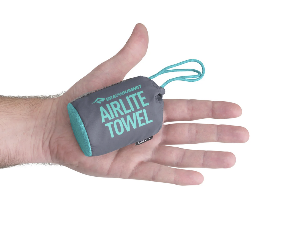 sea to summit airlite quick dry towel all packed up