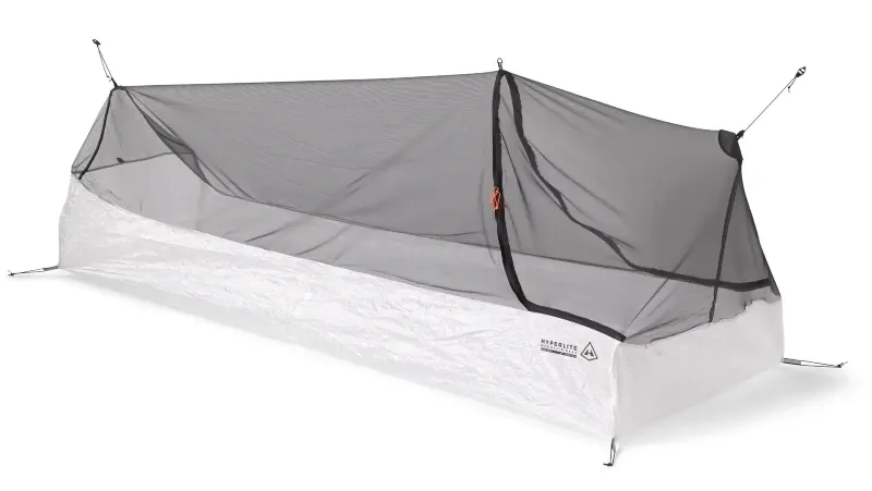Hyperlite Mountain Gear Bug Bivy with Dyneema floor and mesh walls for ultralight backpacking