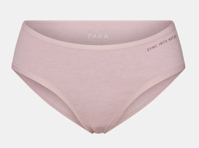 PAKA Essential Mid-Rise Briefs in rose pink, showcasing a smooth and seamless waistband