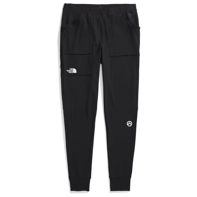 Black The North Face cold-weather hiking jogger pants designed for warmth and comfort on fall camping and backpacking trips.