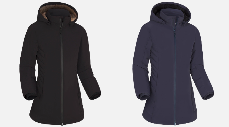 Close-up of the PAKA Women’s Apu Long Parka showing soft recycled shell fabric and sustainable alpaca fiber PAKAFILL® insulation, part of PAKA’s 2025 outerwear collection.