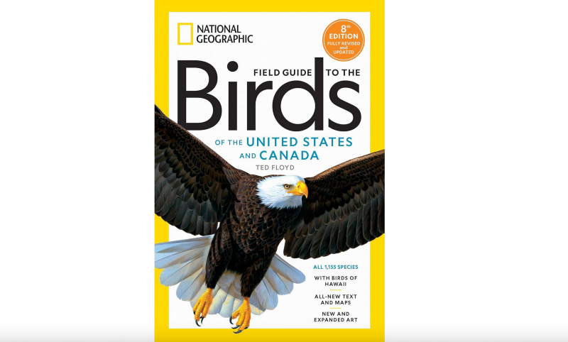 “National Geographic Field Guide to the Birds of the United States and Canada, featuring a bald eagle on the cover.”