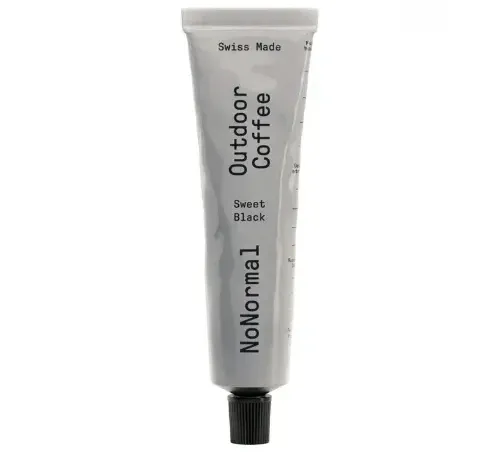 Bag of No Normal Coffee, a small-batch specialty coffee designed for outdoor adventures, shown in minimalist packaging.