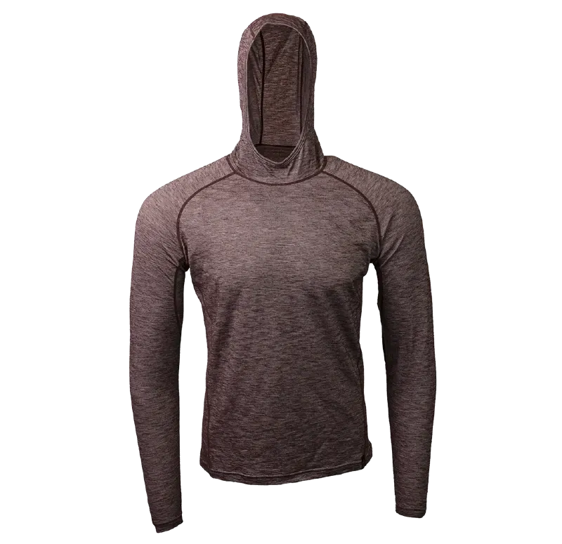 Outdoor Vitals Tern Ultralight Hoodie worn while hiking, designed for ultralight backpacking insulation