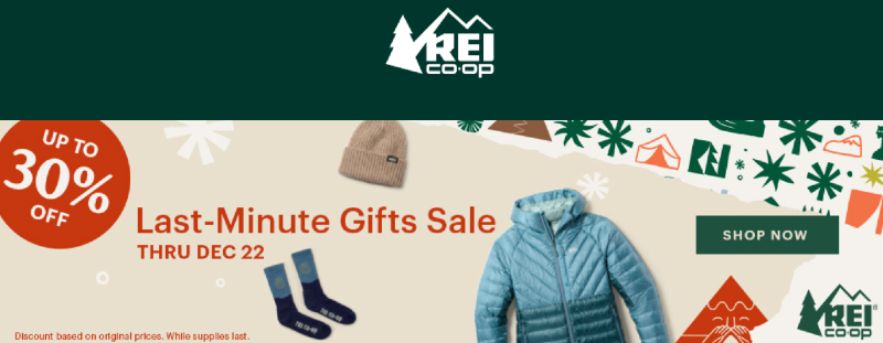 REI Co-op Last Minute Gifts Sale: Up to 30% Off Outdoor Gifts Through December 22