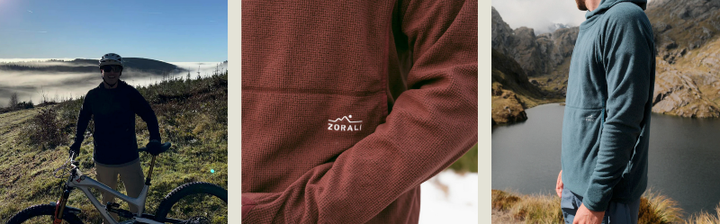 Zorali adventure gear and clothing displayed at a campsite, highlighting the 2025 Black Friday and Cyber Monday Sale with 30% off sitewide sustainable outdoor gear.